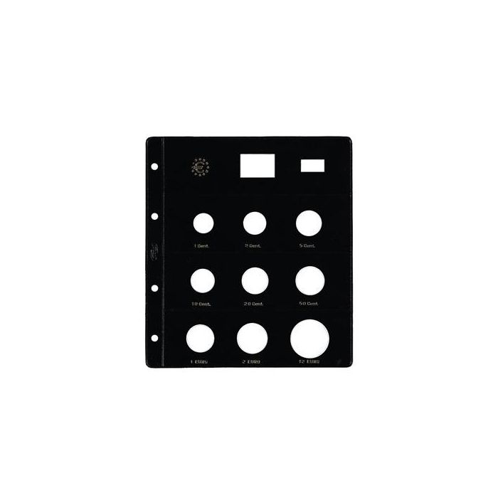 Funda Para Album De Monedas Pardo Tipo Claraboya Euros 9 Aloj. (Especial 12 ) (Set de 12)