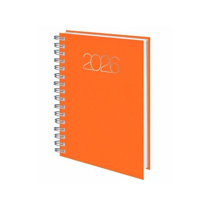 Deusto D08 Base Wire'O 58-Premium Dp B35 Dietario 2026 Naranja 14,1x20,5 cm 336 Páginas Multilingüe