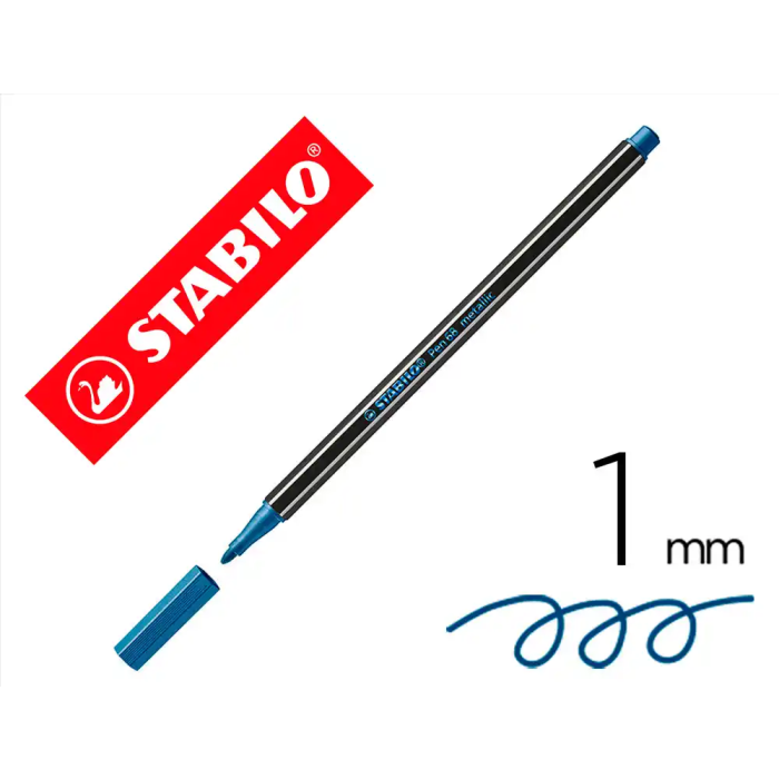 Stabilo Pen 68 Metalico Rotulador Acuarelable Azul Punta Gruesa 1mm 0 Stabilo Pen 68 Metalico Rotulador Acuarelable Azul Punta Gruesa 1mm 0