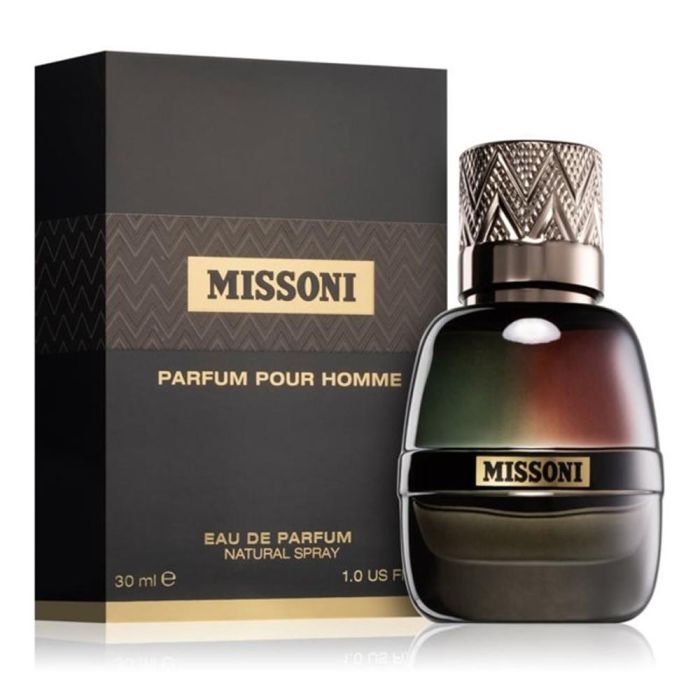 Missoni Pour Home Eau de Parfum para Hombre Amaderado Intenso Lujoso, con notas de roble, sándalo y pachulí. Vaporizador 30 mL