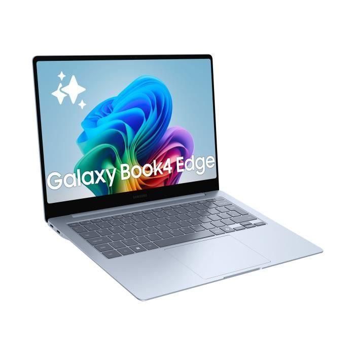 Portátil Samsung Galaxy Book4 Edge 14 con pantalla táctil Copilot+, Qualcomm Snapdragon X Elite, 16 GB de RAM, 512 GB de SSD, color gris glaciar. 1