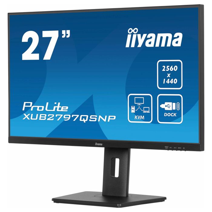 Iiyama XUB2797QSNP-B1 Monitor 27" QHD 1440P IPS 100Hz 1ms Altavoces DP USB-C Power Delivery 65W