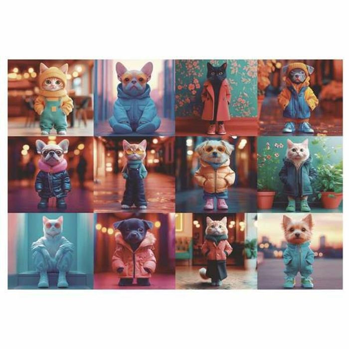 Puzzle 200 piezas animales de moda 2 Puzzle 200 piezas animales de moda 2
