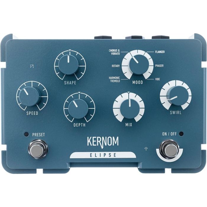Kernom Pedal de Modulación Elipse: Multiefecto con Trémolo, Vibrato, Chorus, Flanger, Phaser y Univibe para Guitarra