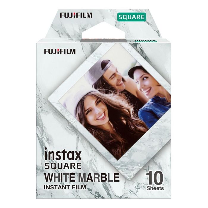 FUJIFILM instax Square SQ Película Instantánea White Marble, Paquete de 10 Fotos (SQ), Blanco y Mármol, para Cámaras instax Square e Impresora SP-3 0 FUJIFILM instax Square SQ Película Instantánea White Marble, Paquete de 10 Fotos (SQ), Blanco y Mármol, para Cámaras instax Square e Impresora SP-3 0
