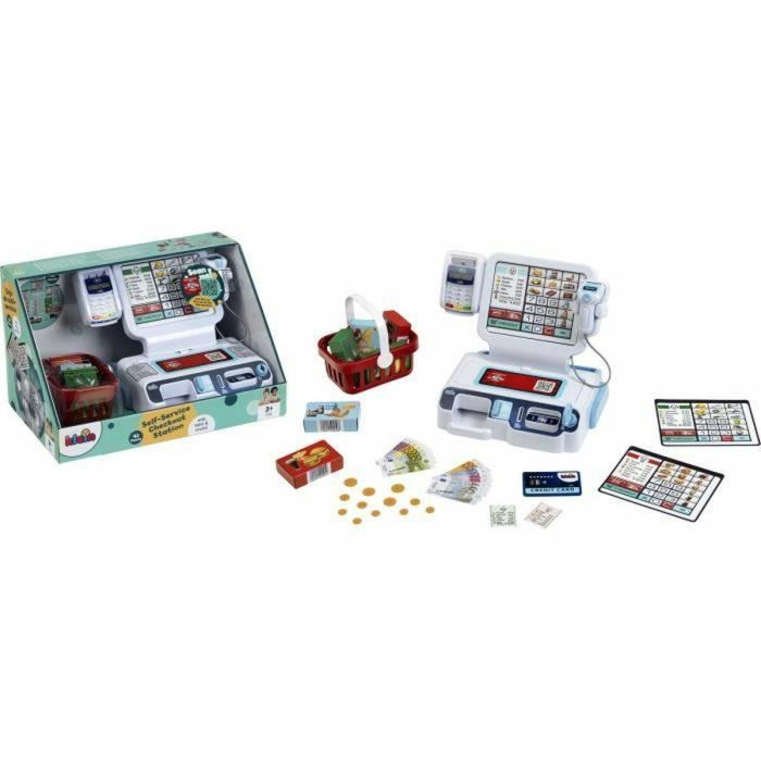 Klein Caja registradora de autoservicio 7265, Juguete educativo para niños a partir de 3 años, con funciones y accesorios 4