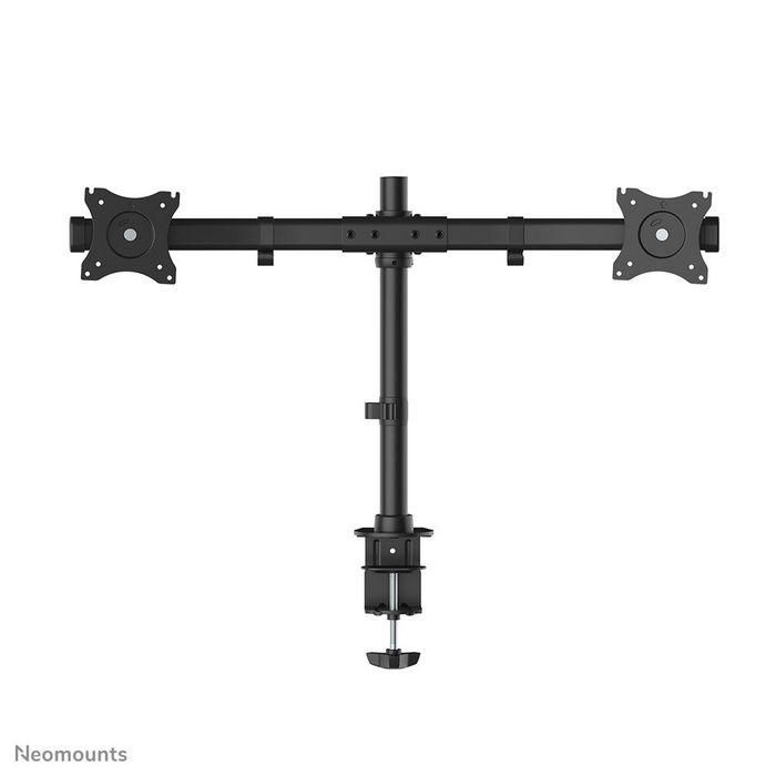 Neomounts FPMA-DCB100DBLACK Soporte de Escritorio Doble para 2 Monitores 10-27" hasta 10kg por Pantalla, Inclinable y Giratorio, Negro 2