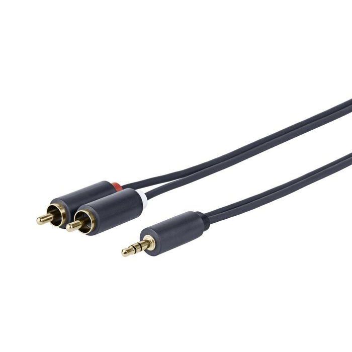 Vivolink Cable de Audio 3.5mm a 2xRCA Macho-Macho 25m Blindaje Lámina Aluminio Conectores Chapados Oro Vivolink Cable de Audio 3.5mm a 2xRCA Macho-Macho 25m Blindaje Lámina Aluminio Conectores Chapados Oro