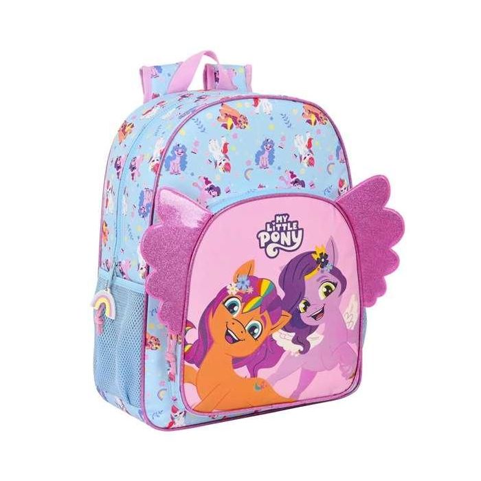 Mochila Escolar My Little Pony Wild & free Azul Rosa 33 x 42 x 14 cm 1