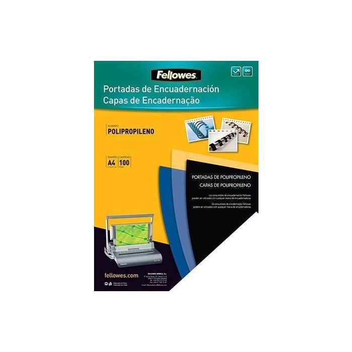 Fellowes Portadas Encuadernación A4 Pp 450 Micras Azul Pack 100 Ud