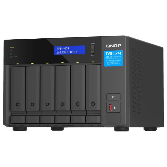 QNAP TVS-H674 NAS Torre Intel Core i5-12400 6-Bay 32GB DDR4 5 QNAP TVS-H674 NAS Torre Intel Core i5-12400 6-Bay 32GB DDR4 5