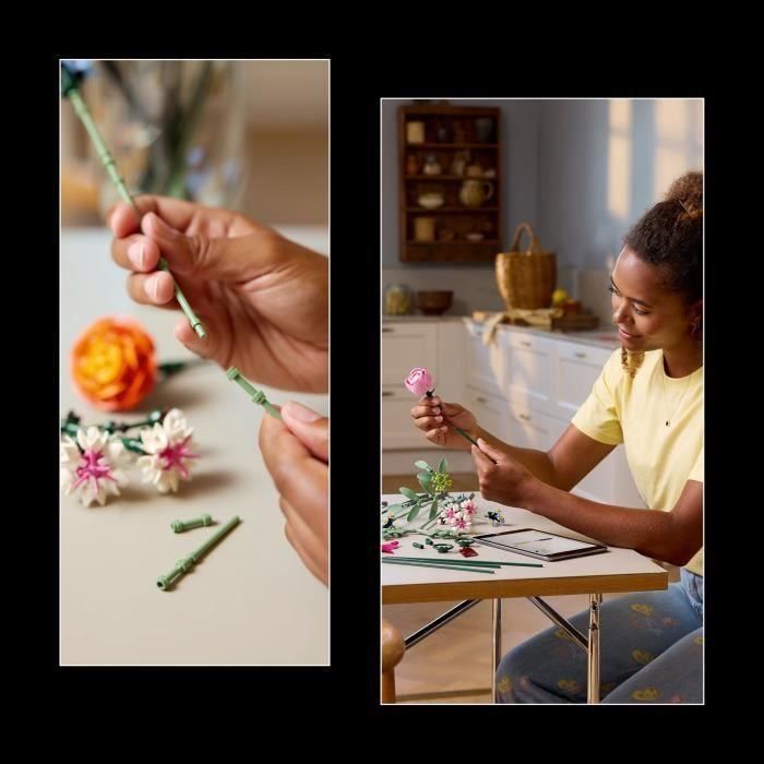LEGO Juego de Construcción Ramo de Flores Fantasía en Rosa Botanicals +18 años 3