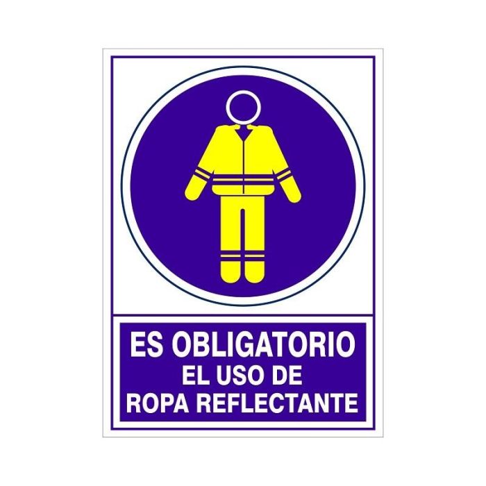 Señal 697 Plas.295X210''Obl.Ropa Reflect'' Es Obligatario El Uso De Ropa Reflectante Duver Señal 697 Plas.295X210''Obl.Ropa Reflect'' Es Obligatario El Uso De Ropa Reflectante Duver