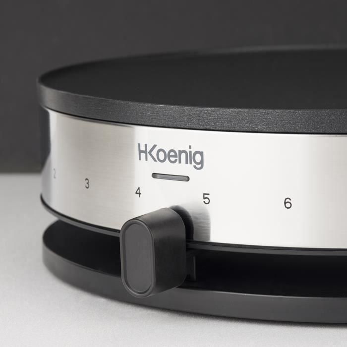Crepiere HKoeNIG KREP29 33cm - Temperatura hasta 230 ° C - 1300W - Revestimiento antiadherente - Indicador de calentamiento - Banda de acero inoxidable 3 Crepiere HKoeNIG KREP29 33cm - Temperatura hasta 230 ° C - 1300W - Revestimiento antiadherente - Indicador de calentamiento - Banda de acero inoxidable 3