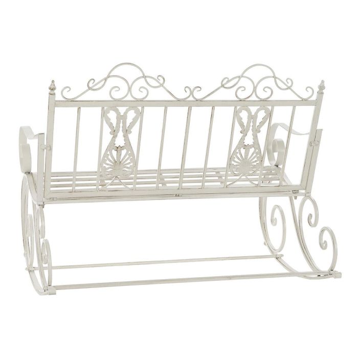 Mecedora DKD Home Decor Metal Aluminio Blanco (118 x 90 x 92 cm) 2 Mecedora DKD Home Decor Metal Aluminio Blanco (118 x 90 x 92 cm) 2