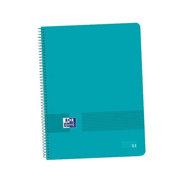 Oxford Cuaderno Live&Go Europeanbook 1 80H A4+ 5x5 mm Microperforado T-Plástico Pack 5 Ud Aqua Oxford Cuaderno Live&Go Europeanbook 1 80H A4+ 5x5 mm Microperforado T-Plástico Pack 5 Ud Aqua