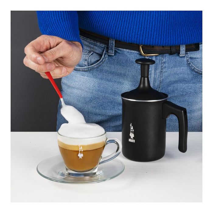 Bialetti Espumador de Leche Manual Tutto Crema 00AGR394 Negro Aluminio 8cm 7