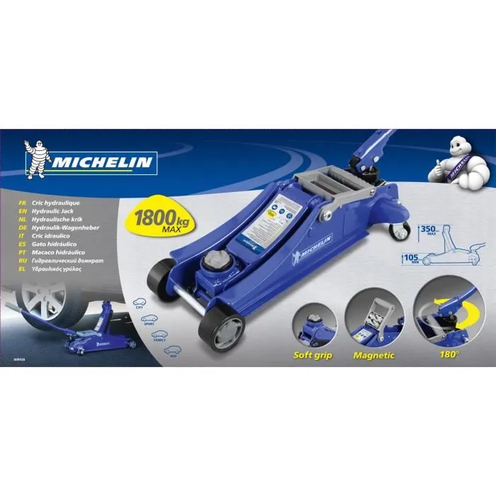 Michelin Rodillo Hidráulico Ultraplano 1800 Kg Gato de Coche Profesional 2