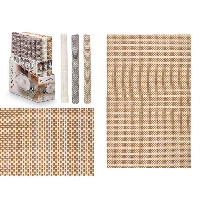 Salvamantel Kinvara 30x45 cm trenzado, colores neutros - Blanco, Gris, Oro (48 Unidades) Salvamantel Kinvara 30x45 cm trenzado, colores neutros - Blanco, Gris, Oro (48 Unidades)