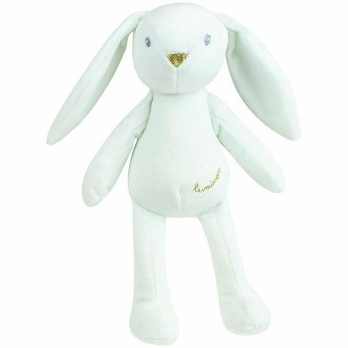 JEMINI Luminou Conejo blanco Peluche natural luminoso que funciona sin batería +/- 20 cm 1