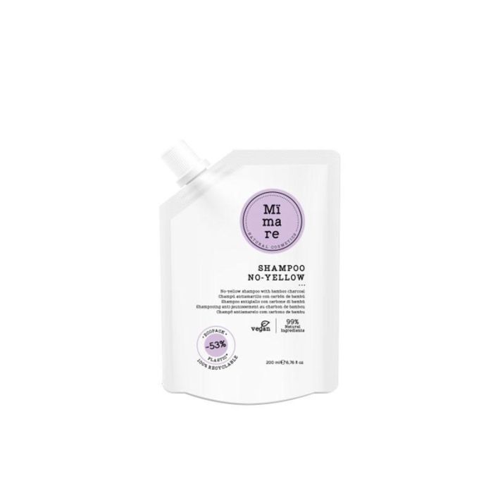 Mimare Champú Silver Anti-Amarillo 200ml con Carbón de Bambú - Cuida Cabello Decolorado y Grises Mimare Champú Silver Anti-Amarillo 200ml con Carbón de Bambú - Cuida Cabello Decolorado y Grises
