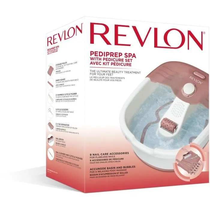 Revlon RVFB7021PE2 Thalasso Prediprep - Baño de burbujas vigorizante con mantenimiento de temperatura, piedra pómez y rodillo de masaje para pedicura Revlon RVFB7021PE2 Thalasso Prediprep - Baño de burbujas vigorizante con mantenimiento de temperatura, piedra pómez y rodillo de masaje para pedicura