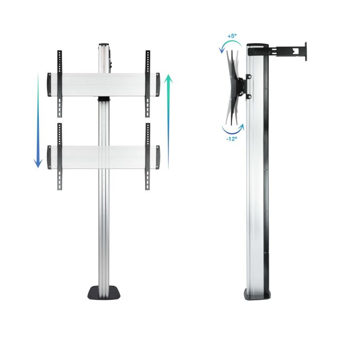 Tooq Soporte de Suelo TV Fs2270M para Pantallas de 37 a 70 Pulgadas, Aluminio, Ajustable en Altura, Inclinación y Rotación 2 Tooq Soporte de Suelo TV Fs2270M para Pantallas de 37 a 70 Pulgadas, Aluminio, Ajustable en Altura, Inclinación y Rotación 2