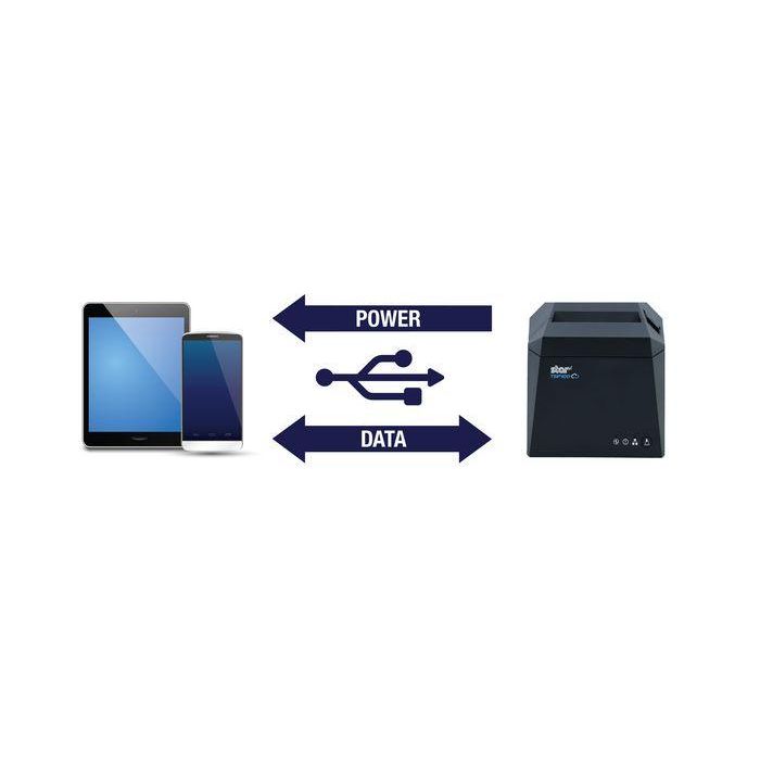 Star Micronics TSP100IV X4 Thermal Receipt Printer, 80mm Wide Paper, 24V DC Internal Power Supply, Autocutter, USB-C, USB-A with AOA Android Data & Charge, Ethernet (LAN), WLAN, Bluetooth, CloudPRNT, Grey Case, UK & EU Version 3 Star Micronics TSP100IV X4 Thermal Receipt Printer, 80mm Wide Paper, 24V DC Internal Power Supply, Autocutter, USB-C, USB-A with AOA Android Data & Charge, Ethernet (LAN), WLAN, Bluetooth, CloudPRNT, Grey Case, UK & EU Version 3