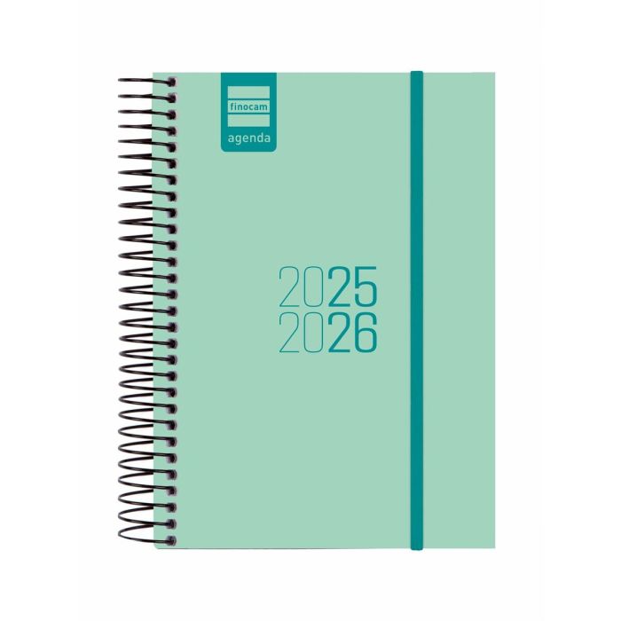 Finocam Agenda Para Estudiantes E8 Espiral 120x171 mm Turquesa 2025-2026 Finocam Agenda Para Estudiantes E8 Espiral 120x171 mm Turquesa 2025-2026