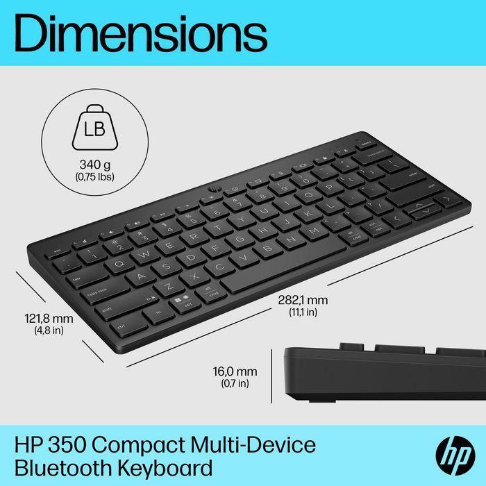 HP 350 Compact Multi-Device Bluetooth Keyboard 3 HP 350 Compact Multi-Device Bluetooth Keyboard 3