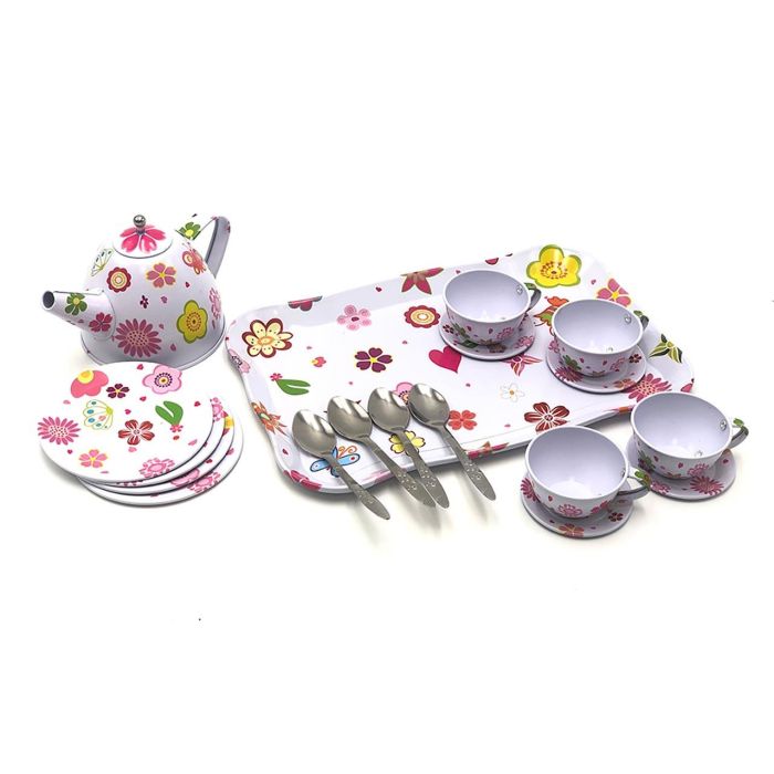 Tachan Juego De Te Rosa Con Bandeja Acero 19 Piezas 55519 4 Tachan Juego De Te Rosa Con Bandeja Acero 19 Piezas 55519 4