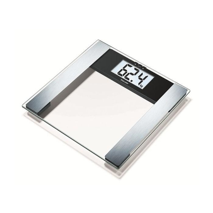 Beurer BG-17 Báscula Digital Diagnóstica de Vidrio con Pantalla LCD Extra Grande, Electrodos de Acero Inoxidable Beurer BG-17 Báscula Digital Diagnóstica de Vidrio con Pantalla LCD Extra Grande, Electrodos de Acero Inoxidable