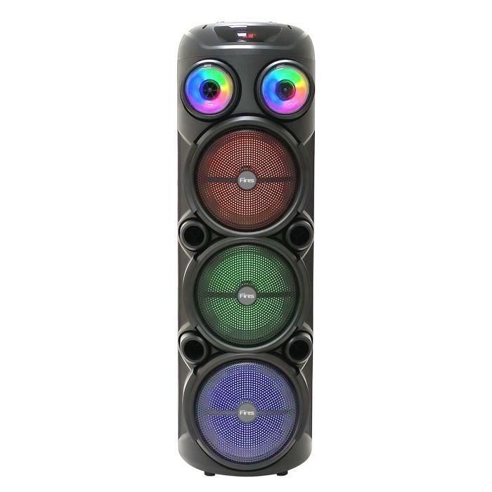 Inovalley KA129-XXL Altavoz Karaoke Luminoso 1000W, Bluetooth V5.0, 90cm, 3x 8'' Altavoces, Micrófono Inalámbrico 1