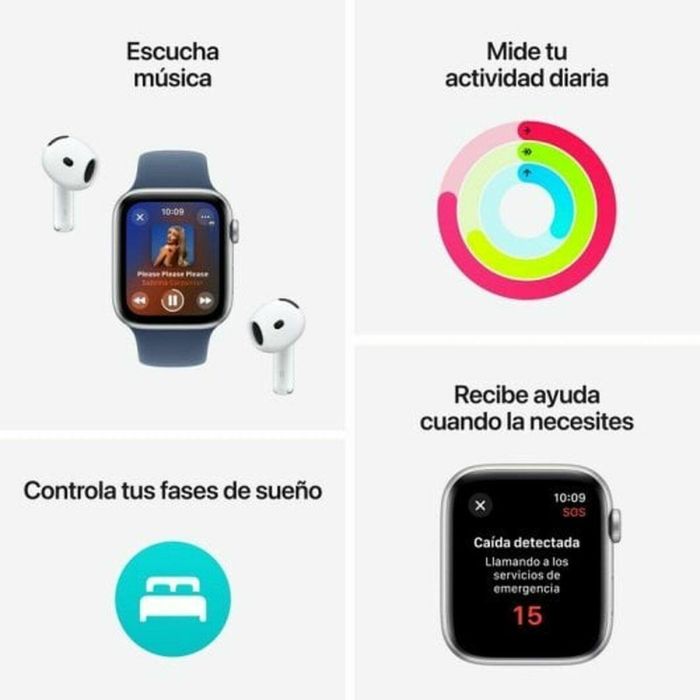 Smartwatch Apple MXER3QL/A 1,78" Azul Plateado Ø 44 mm 5