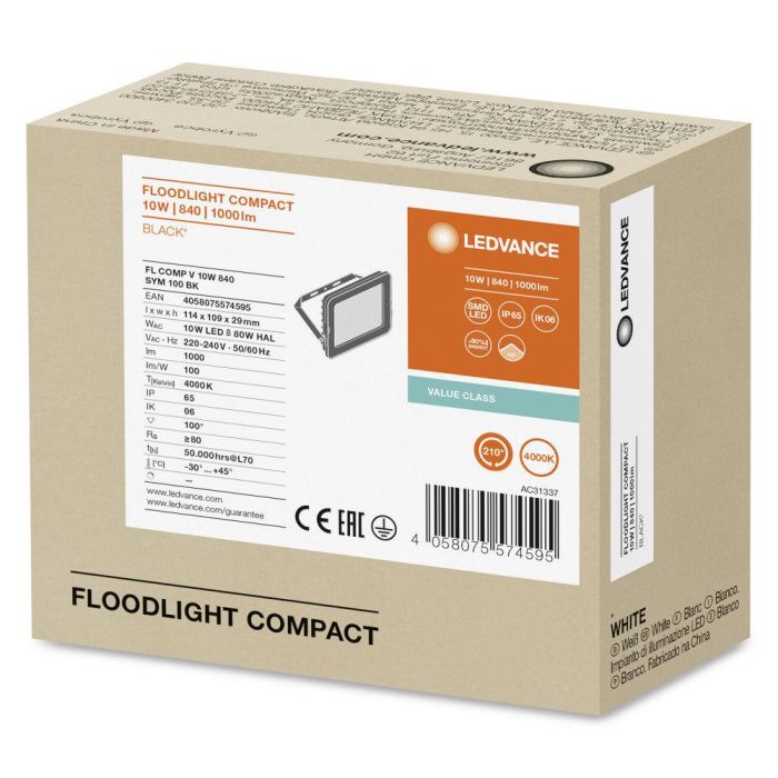 [LVE-4058075574595] Foco Proyector LED Ledvance 10W 1000Lm 4000K 100 x 100º IP65 1