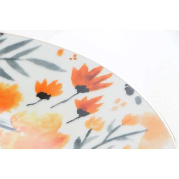 DKD Home Decor Plato Shabby de Porcelana con flores, Multicolor Azul, 27 cm, Juego de 12 Unidades, Apto Microondas y Lavavajillas 2 DKD Home Decor Plato Shabby de Porcelana con flores, Multicolor Azul, 27 cm, Juego de 12 Unidades, Apto Microondas y Lavavajillas 2