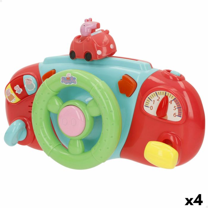 Volante para Carrito de Paseo Peppa Pig 26 x 17 x 7 cm (4 Unidades) 0 Volante para Carrito de Paseo Peppa Pig 26 x 17 x 7 cm (4 Unidades) 0
