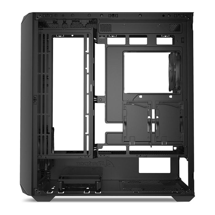 SHARKOON AK2 Caja ATX Midi Tower Negra para PC, compatible con ATX, micro ATX, Mini-ITX