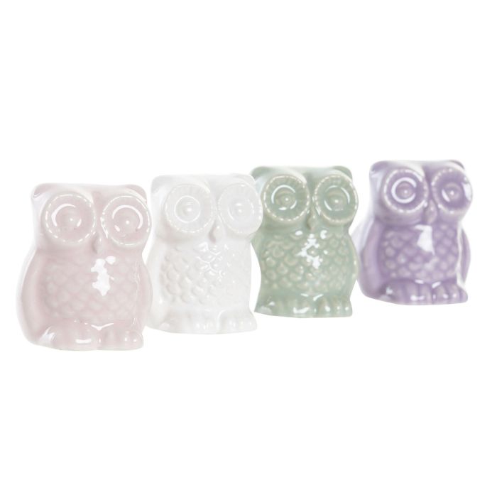 DKD Home Decor Pomo Decorativo Shabby Verde Blanco 4x5x4 cm Gres Metal 1