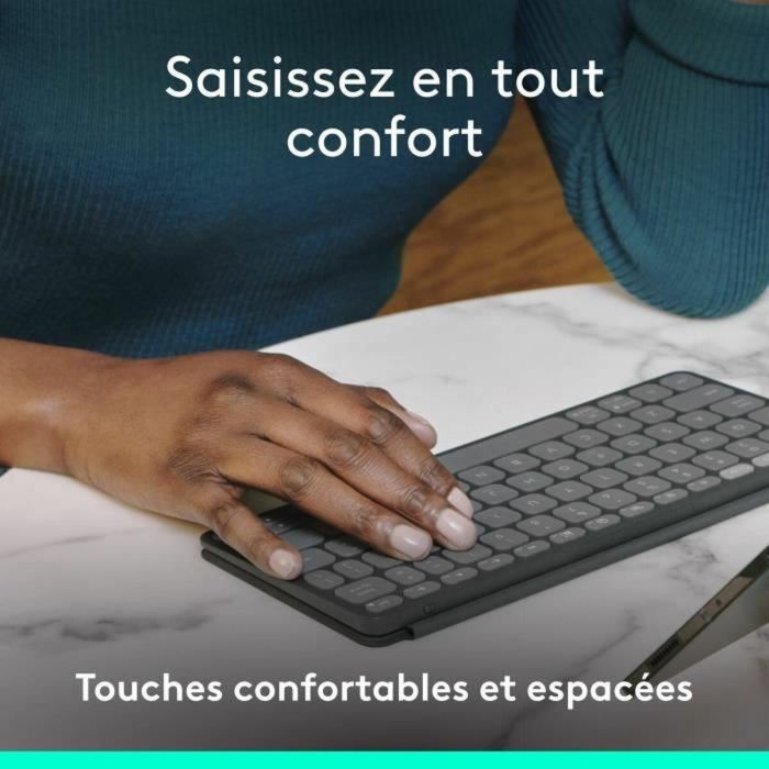 Teclado portátil - Inalámbrico - Logitech - Keys-To-Go 2 - para Ipad - AZERTY - Grafito 3