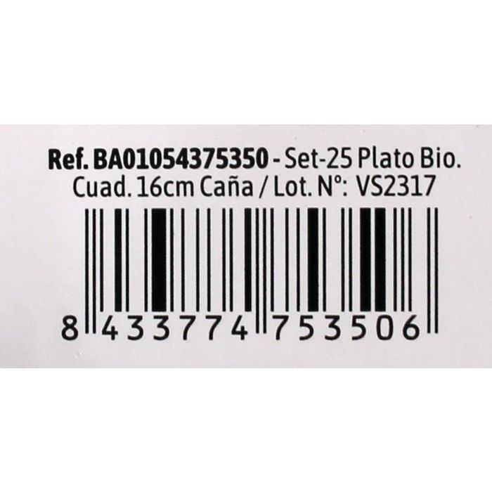 Set de 25 Platos Biodegradables Cuadrados 16 cm - Algon (12 Cajas) 6 Set de 25 Platos Biodegradables Cuadrados 16 cm - Algon (12 Cajas) 6