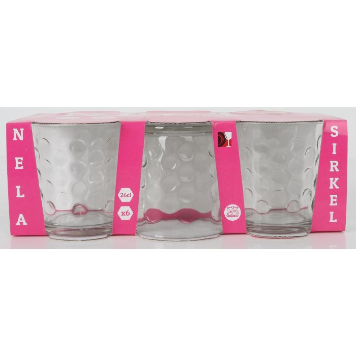 Set de 6 Vasos Sirkel 26 cl - Nela por Inde (6 Cajas) 1 Set de 6 Vasos Sirkel 26 cl - Nela por Inde (6 Cajas) 1
