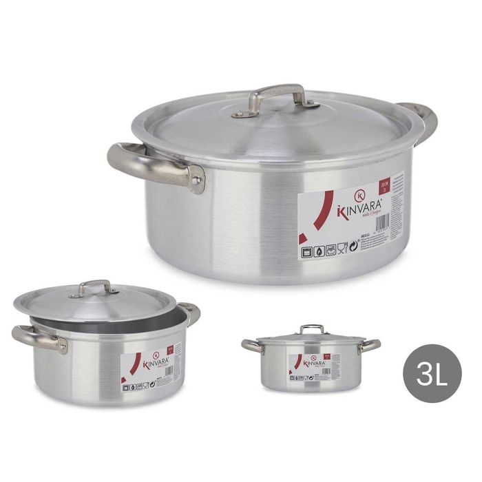 Cacerola de Aluminio Kinvara 20 cm 3L - Apta Gas, Horno y Lavavajillas (10 Unidades) Cacerola de Aluminio Kinvara 20 cm 3L - Apta Gas, Horno y Lavavajillas (10 Unidades)