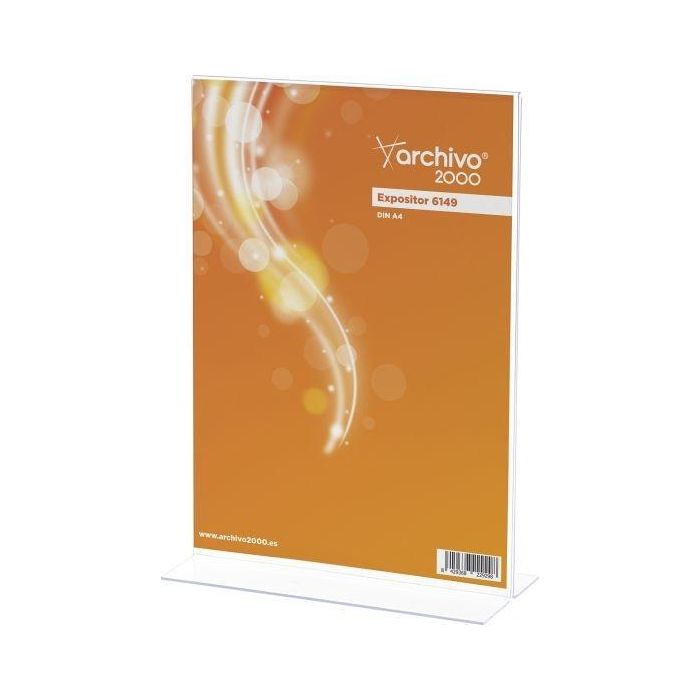 Archivo 2000 Expositor Sobremesa Archivo 2000 "Premium" En Forma De T Din A4 Vertical Espesor 3 mm 90x210x305 mm Archivo 2000 Expositor Sobremesa Archivo 2000 "Premium" En Forma De T Din A4 Vertical Espesor 3 mm 90x210x305 mm