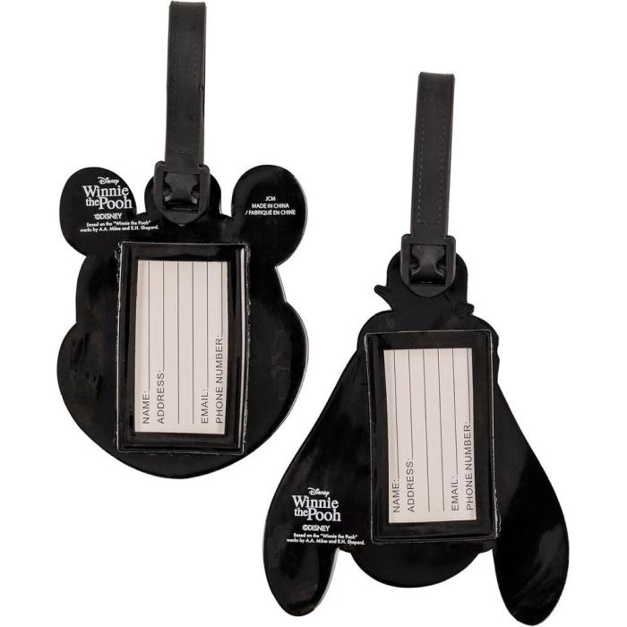 PEERS HARDY Set 2 Etiquetas de Equipaje Winnie the Pooh Disney Silicona 2