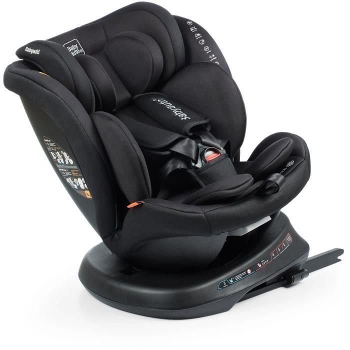 Babyauto BAB8435593703359 Silla de coche Rodia Grupo 0/1/2/3 I-Size Plus Isofix Giratoria Reclinable Reductor Negro 2