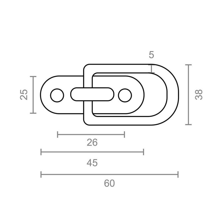 Micel ap03 92131 Blister 2 Anillas con Placa para Toldos Acero Zincado 60x38x8,50mm 2 Micel ap03 92131 Blister 2 Anillas con Placa para Toldos Acero Zincado 60x38x8,50mm 2