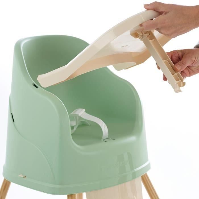 YouPla Thermobaby - Silla alta verde Céladon Green - Hecho en Francia 3