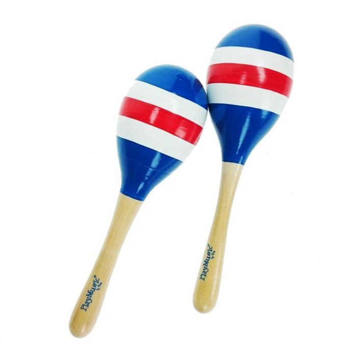 Maracas de madera pintada