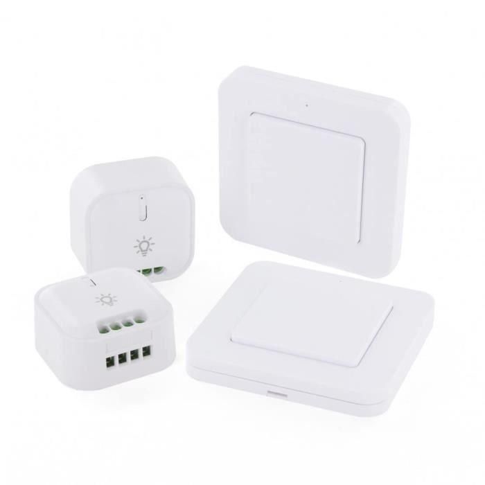 Dio Connected Home Lote de 2 Dio con 2 módulos de iluminación de interruptores inalámbricos Dio Connected Home Lote de 2 Dio con 2 módulos de iluminación de interruptores inalámbricos
